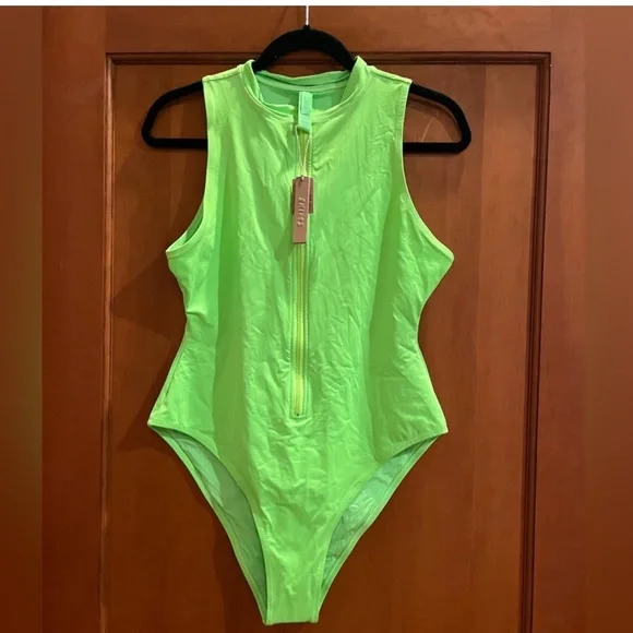 SKIMS Neon Green One Piece Swimsuit - Picture 6 of 14